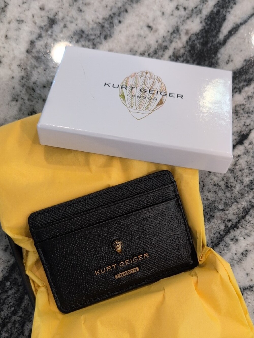 Kurt Geiger London Black Leather Cardholder